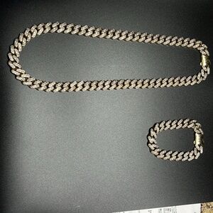 Diamond Necklace and Bracelet Set